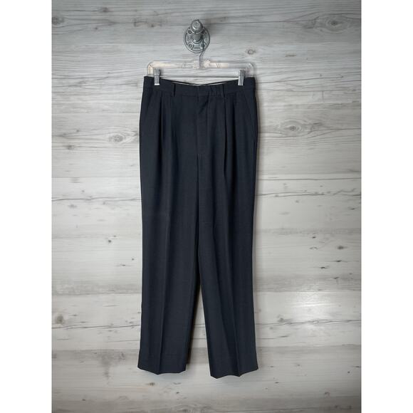 Balenciaga Dress Pants Mens 30x29 Charcoal Gray Pleated Trousers Hook & Bar - Picture 1 of 15